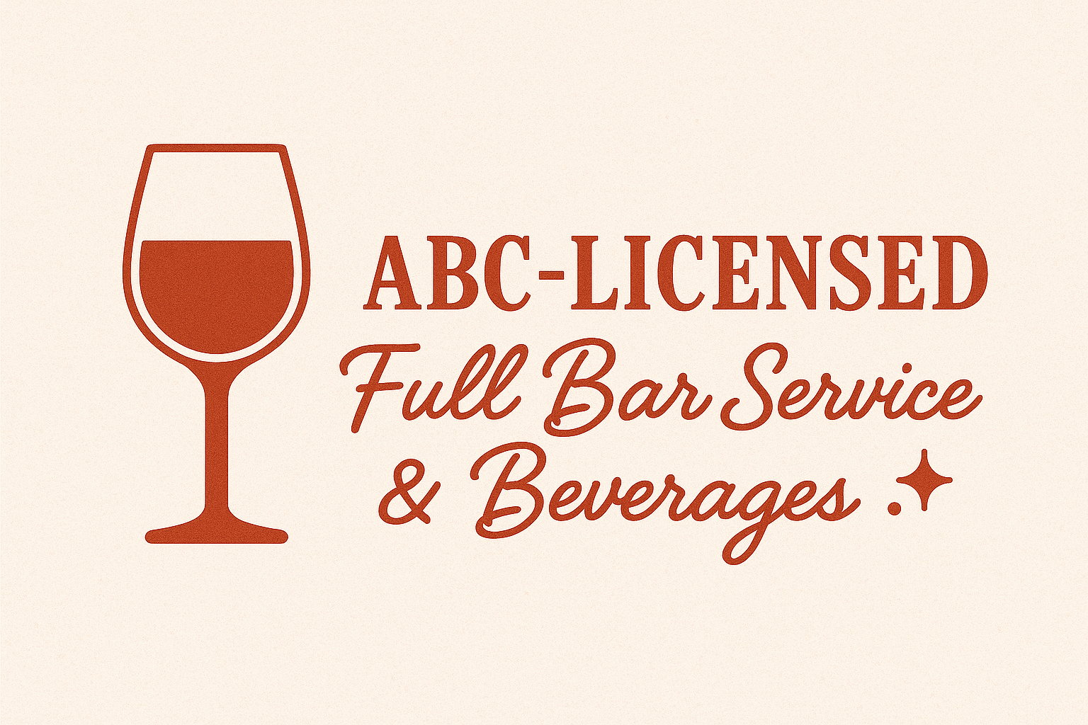 ABC-licensed bar and beverage service sign